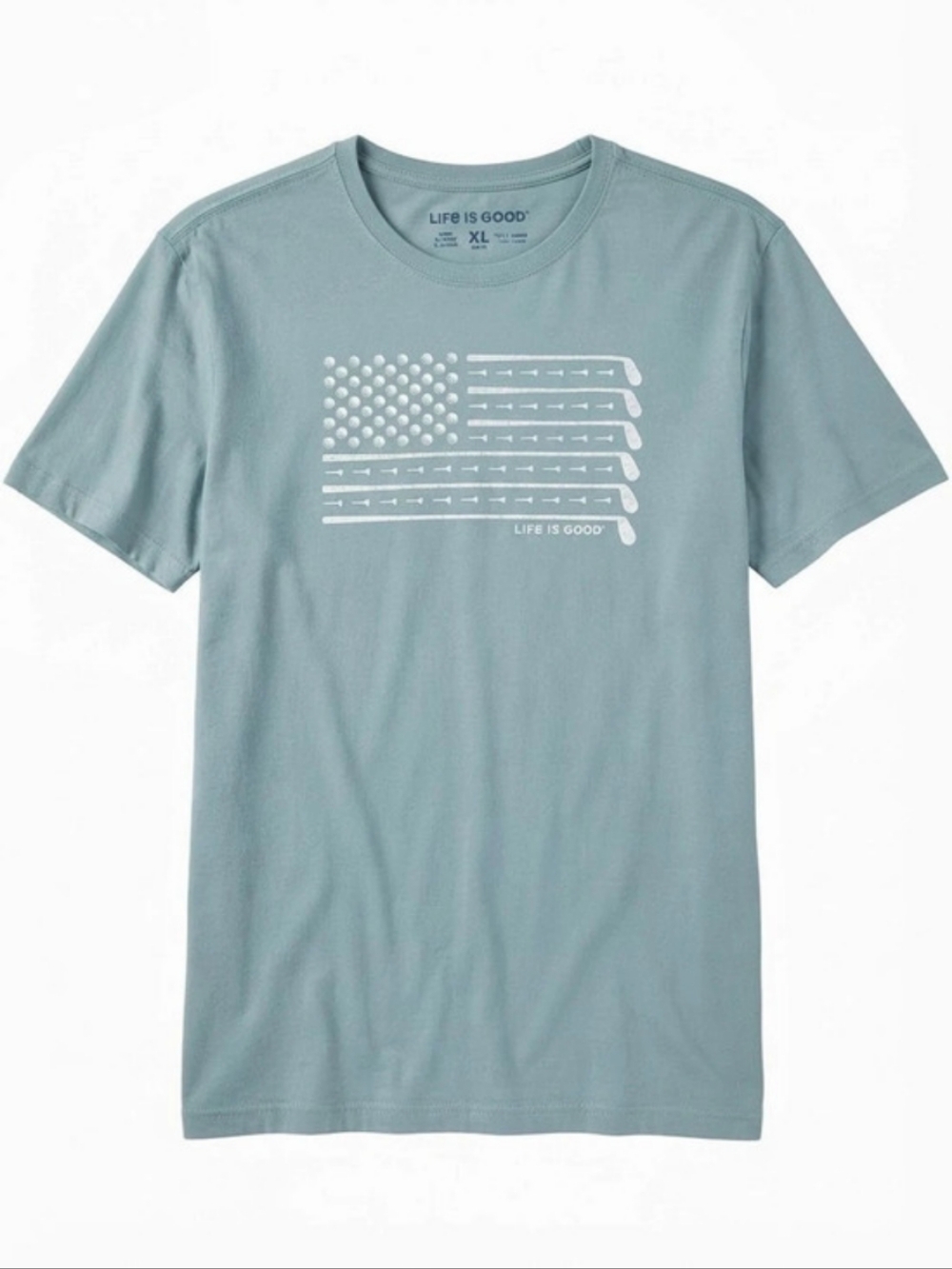 Life Is Good Golf American Flag Graphic Tee Short Sleeve Tee Size XL